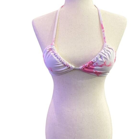 Women's Pink Triangle Bikini Top Size S - Picture 3 of 5